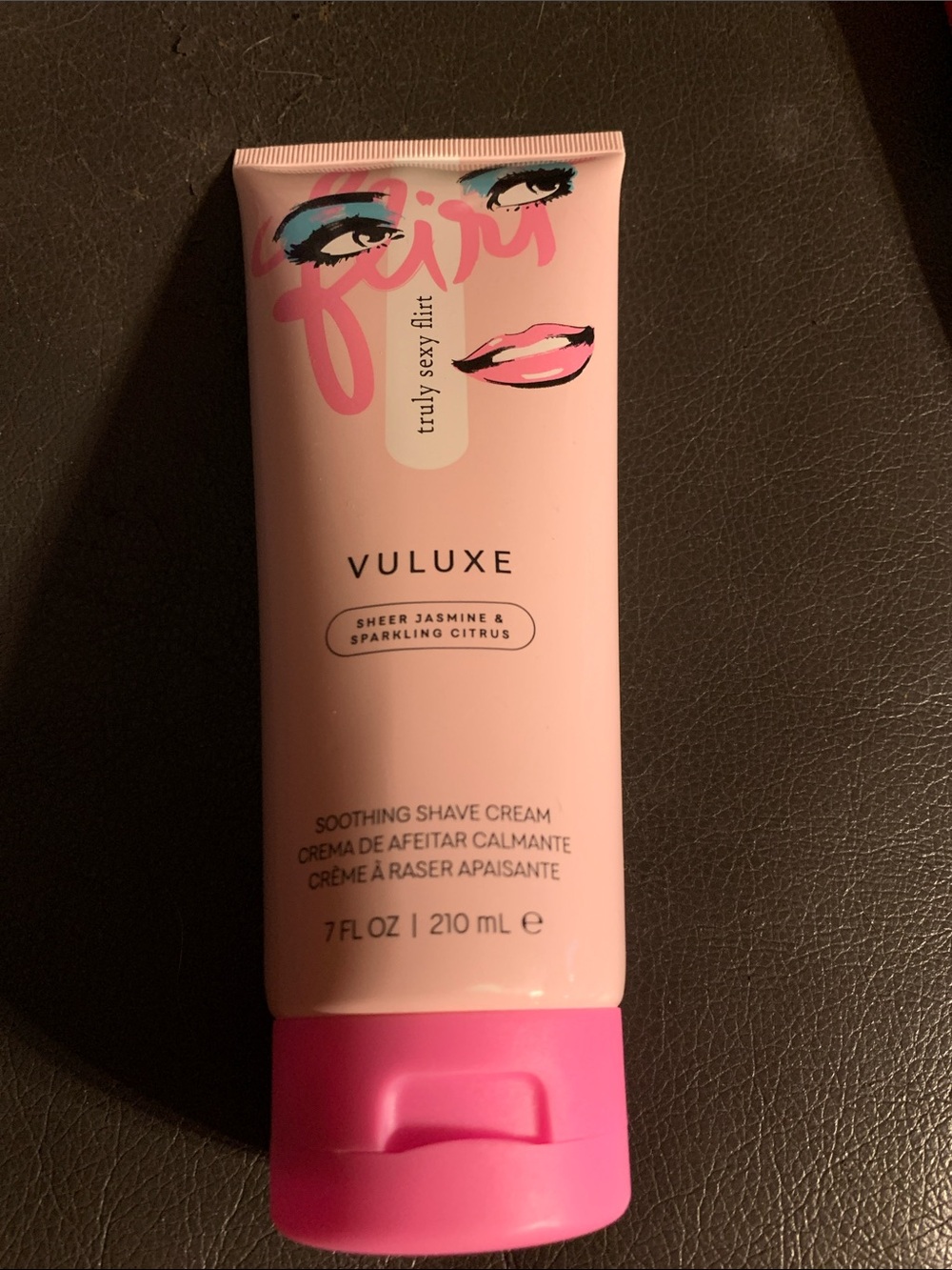 Pure Romance VULUXE Soothing Shave Cream - Light Pink Tube with Hot Pink Cap
